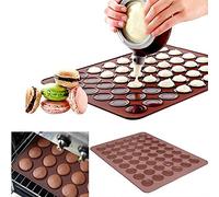 48 Hole Macarons Silicone Mat Baking Mold Silicone Macaron Kit Pastry Baking Mat and Decorating Piping Pot with 4pcs Nozzles
