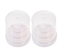 48-hole Nail Drill Bit Organizer Box, Pp Storage Stand 2pcs