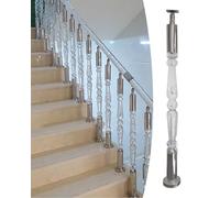 48 Inch Clear Stair Balusters Ground Mount Railing Kits for Indoor Use Available in Packs of 3 10 20 25 and 30 Pieces Modern Staircase Handrail System