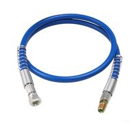 48 Inch Grease Machine Hose with Flexible Coil Spring Design to Prevent Kinks, High Pressure Rating up to 10,000 PSI, Fits Standard 18 NPT Threads