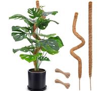 48 INCH Moss Pole for Plants Monstera, Tall Bendable Moss Poles for Climbing Plants Indoor, Large Handmade Plant Pole Sticks, Coco Coir Plant Support Stakes for Potted Plants, Pothos
