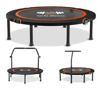 (48 Inch, T-Bar Handle) Mini Trampoline Foldable Fitness Exercise Bouncer