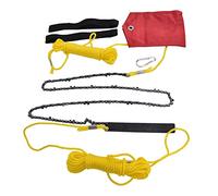 48 Inch Tree Hand Rope Chain Saw 63 Teeth, 65 Manganese Steel Folding Pocket Chainsaw - High Hardness, Comfortable Handle, Ideal for Outdoor Camping and Tree Pruning