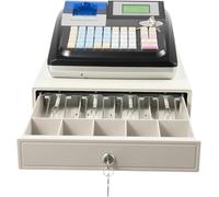 48-key Commercial Cash Register With Led Display & Thermal Printer - Tabletop Receipt Printer For Retail, Supermarkets, & Small Businesses - 4 Bill & 5 Coin Drawer