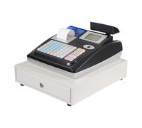 48 Keys Electronic Cash Register with Customer Display, LED Commercial Cash Register with Built-In Receipt Printer, Cash and Coin Drawer, Multiple Payment Methods for Retail Shop, Restaurant, Cafe