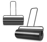 48 L Lawn Roller Heavy-Duty Steel Push/Pull Sod Roller Lawn Rolling Machine COSTWAY Black One Size