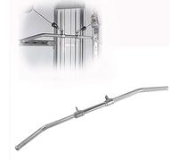 48" Lat Pulldown Bar with Double Hooks Straight Cable Machine Attachment for Gym 113cm Weightlifting Fitness Equipment Ideal for Strength Training and Muscle Building