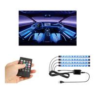 48 LED RGB Voice Activated Car Interior Lights - 8 Colors With USB, Remote Control and Interior Accessories
