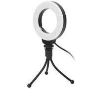 48 LED Ring Fill Light with Clamp, Portable Selfie Vlog Lamp for USB Tablet | Secure rubber-padded clamp, 3 colour modes with 11 brightness levels, CRI95+ for accurate colours, lightweight 7.4oz for
