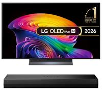 48" Lg C6 OLED AI 4K HDR Smart TV OLED48C64L & US20A 2.0 Compact Sound Bar Bundle, Silver/Grey