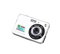 48 Megapixel HD Digital Camera Retro Student Card Camera Selfie Video Camcorder(Silver+Readers)