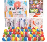 48 Natural & Organic Bath Bombs for Women and Kids, Rich in Essential Oils, Relaxation and Stress Relief, BathBombs Gift Set for Mothers Day, Easter & Birthday