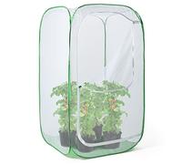 48" Outdoor Mesh Plant Enclosure, Mesh Plant Cover for Pests, Bird and Pest Protection Guard for Fruit, Vegetables, Flowers and Herbs Pop-Up Cage 28 x 28 x 48 Inches