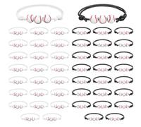 48 Pack Baseball Bracelets for Boys, Adjustable Baseball Party Favors for Team Spirit, Motivational Sport Wristbands with 3 Baseball Beads, Baseball Theme Birthday Gifts for Teenager and Adult