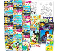 (48 PACK) Grab & Go Play Packs Kids Coloring Books with Coloring Utensils Bulk Party Favor Set for Kids - Superhero Princess Cartoon Characters Act