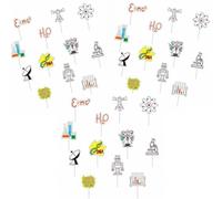 48 PACK Science Party Cupcake Toppers Science Theme Decorations Mad Science for Astronomy Biology Physics Themed Birthday Party Supplies