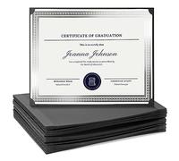 48-Pack Single Sided Award Certificate Holders - Bulk Certificate Holders for Graduation, Diploma, Employee Appreciation, Certification (fits 8.5x11, Black)