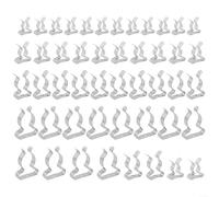 48 Pack Spring Terry Clips, Manganese Steel Open Type Tool Storage Clips for Garage Shed, Assorted Sizes 10mm 12mm 19mm 25mm for Holding Tools Brooms Rakes Pipes