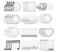48 Pack Sticky Notes, Music Themed Self-Adhesive Sticky Notes for Music Teacher Gifts, Musical Shape Funny Writing Notepad for Piano Teacher Appreciation Gift Choir Concert Theme Party Favors