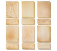 48 Pack Vintage Style Stationery Paper and Envelopes Set, 96 Piece Stationary Set for Writing Letters, Party Invitations, Scrapbooking, Penpal, Calligraphy (21.5 x 28 cm)