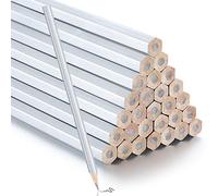 48 Packs Silver Hex Pencil Metallic Construction Pencils Silver Pencil Welding Supplies and Accessories Construction Marking Tools for Office School Metal Work Welders Plumbers Framer Carpenter