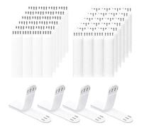 48 Pairs(96 Strips) Picture Hanging Strips 92x19mm Adhesive Heavy Duty Canvas Hanger No Nails Easy Removal Residue Hook Loop Mounting Tapes Waterproof Wall Stickers for Frames Poster Mirrors Hanger