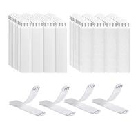 48 Pairs Command Strips, Picture Canvas Hanger No Nails, Damage Free Adhesive Mounting Strips for Pictures and Photos Frame Hanging(16 * 46mm and 19 * 92mm)