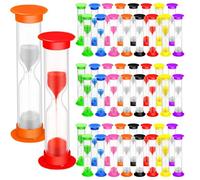 48 Pcs 2 Minute Sand Timers for Kids, Toothbrush Sand Hourglass Bulk, Children's Small Plastic Timer for Classroom, Game, Home, School, Office