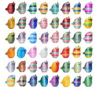 48 PCS 3D Printed Dragon Eggs with Articulated Dragon Inside, Bulk Mystery Dragon Egg Toy for Party Favors, Classroom Prizes, Kids Birthday Goodie Bag Fillers, 6cm Surprise Eggs, Assorted Colors
