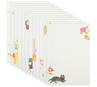48 PCS A5 Letter Writing Paper - Cartoon Animal Print Stationery for Greeting Cards, Invitations & Poems (Premium Quality) (A)