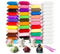 48 PCs Air Dry Clay Kit for Kids Age 3-12 with 3 Sculpting Tools 36 Colors