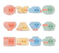 48 Pcs Anxiety Sensory Stickers in 2 Different Texture, Breathing Feature Calm Strips for School Counselor Supplies, Cute Fidget Calming Stickers for Kids, Teens & Adults