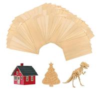 48 Pcs Balsa Wood Sheets, 100x150mm Thin Unfinished Plywood Panels 1.5mm Thick for Crafting, Modelling, Painting, Carving, DIY Art Projects and Laser Cutting