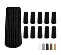 48 Pcs Black Premium Chair Leg Socks Protectors for Hardwood Floors - Do not Easily Fall Off - Very Easy to Put on - Fits All Leg Shapes - High Elastic Bar Stool Leg Covers - Furniture Pads…