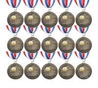 48 Pcs Bronze Sports Medals, 2 In / 5 Cm Awards, Zinc Alloy With Neck Ribbons For Basketball Competitions