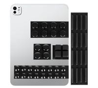 48 Pcs Bumper Pads, Self Adhesive Silicone Pad, Round Spherical Square Rubber Feet Pads for Cabinet Doors Glass Tops Drawers Cupboard Boards Picture Frames, Black (48PCS-Black)