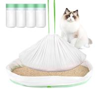 48 Pcs Cat Litter Tray Liners 43 X 94 CM Cat Litter Bags Liners with Drawstring Durable Leak Proof Heavy Duty Bag Large Extra Scratch Resistant Thicken Liner Bags for Medium Pet Box Liner
