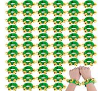 48 Pcs Christmas Wrist Band Bell Bracelet Wrist Band Shaking Bell Musical Instruments Adjustable Bell Rhythm Wristband Bell Bulk for School Family Christmas Percussion Party Favor Adults,Green