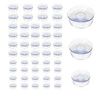 48 Pcs Clear Suction Cups, 20/30/35 mm Double Sided Suction Cups, Transparent Table Spacers, PVC Plastic Suckers, Non-Slip Suction Cups, Glass Table Suckers for Home Decoration and Organization