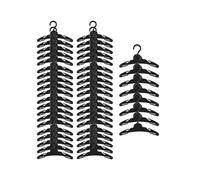48 Pcs Dog Clothes Hangers 7 Inch Wide Non-Slip Plastic Pet Clothes Hangers Pet Clothing Holder Coat Hanger Black