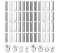 48 PCS Dowel Pins Center Dowel Centre Point Set 6/8/10/12mm, M3×14mm Sourcing Map Cylindrical Shelf Support Peg Pin Rod Woodworking Alignment Tool Points Marker Drill Center For Woodwork Drill Tools