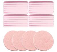 48 Pcs Facial Sponges, Compressed Face Cleansing Sponge Cellulose Face Sponge for Men Women Massage Makeup Removal (Pink)