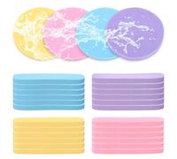 48 Pcs Facial Sponges,PVA Compressed Cleansing Sponge,Ultra - Soft, High - Elasticity, Anti - Bacterial, for Daily & Travel Use