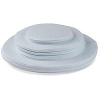 48 Pcs Felt Plate Dividers For Stacking, Dish Protectors For Storing China, Thick Pads Plate Separators For Storage in Cabinet with 3 Different Sizes, Round, White