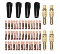 48 Pcs Flux Core Gasless Nozzle Tips Kit, 0.030 Inch MIG Welding Tips with Gas Diffusers for Magnum 100L, Compatible with Weld - Pak 100HD 125HD 140HD 180HD and Tweco Torch