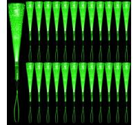 48 PCS Green Glow Fiber Wands Sticks LED Light Wands 3 Modes Flashing Fiber Optic Light Rod Bulk Fiber Optic Wands for Bar St. Patrick's Day Halloween Christmas