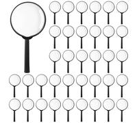 48 PCS Handheld Magnifying Glass Set, 60 mm High Transmittance Lens Reading Magnifier with 2X 3.8X 4.5X 5.5X Options, Lightweight Manual Magnifier for Fine Detail Viewing