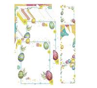 48 Pcs Happy Easter Day Stationery Letter Sweet Pink Love Heart Writing Paper - 8.5 x 11 Inch Colorful Letter Writing Paper Set for Easter Day,Wedding,Anniversary & Crafting 4 Designs