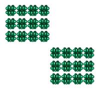 48 Pcs Heart Shaped Clover Aluminum Foil for St Patrick's Day | Green Party Decor, Easy Inflation and Air Retention, Photo Backdrop Prop for Bar Celebrations