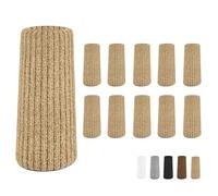 48 Pcs Khaki Premium Chair Leg Socks Protectors for Hardwood Floors - Do not Easily Fall Off - Very Easy to Put on - Fits All Leg Shapes - High Elastic Bar Stool Leg Covers - Furniture Pads